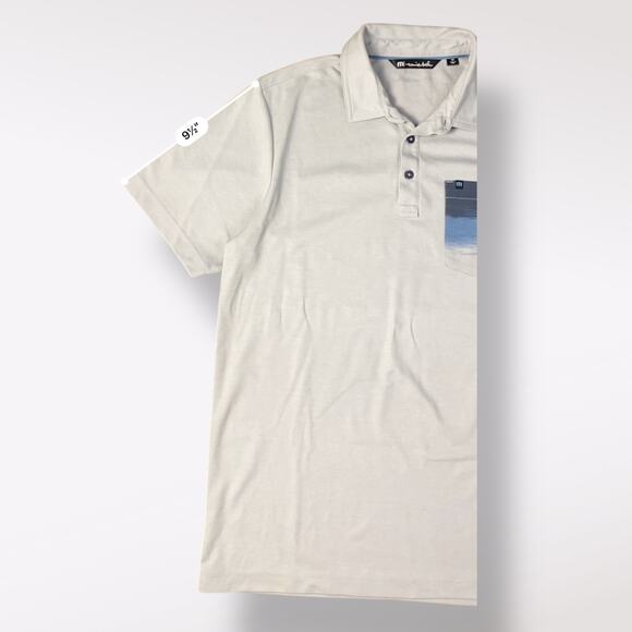 Travis Mathew Prestige 77 Performance Just a Blur Polo Shirt Size M Golf Casual - Picture 4 of 10